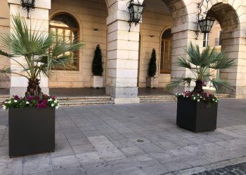 Instalan jardineras para protección peatonal y embellecimiento de Gandía
