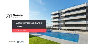 neinor homes promotora lider sostenibilidad top risk ranking sustainalytics