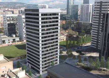 Recreación del edificio Cobo que AEDAS Homes promueve en régimen Build to Rent (BtR) para Grupo Lar y Primonial en L'Hospitalet de Llobregat