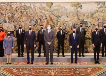 El rey Felipe VI recibe al comité ejecutivo de la Asociación Española de Centros y Parques Comerciales