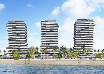 Finalizada la estructura de las 21 plantas de Torre Living, una de las 'Málaga Towers' de Metrovacesa