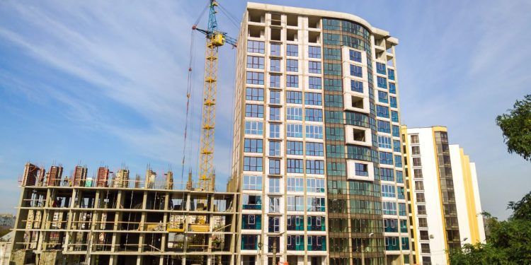 Edificio en construcción. Fotografía de recurso