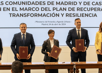Isabel Rodríguez suscribe cinco acuerdos para la rehabilitación de 1.050 viviendas en Madrid y Castilla y León