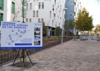 Las obras de regeneración urbana del ecobarrio de Puente de Vallecas finalizarán en las próximas semanas