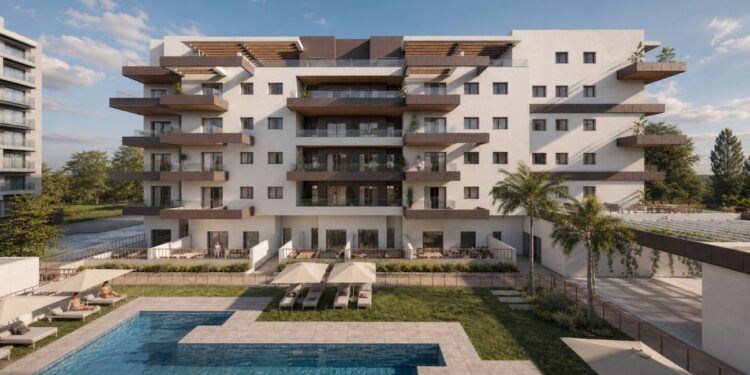 Render de la promoción Diverso Universidad, en Málaga capital.